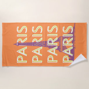 Parijs, Reiskunst, Retro Reiskunst Strandlaken