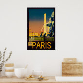 Parijs Reisposter Frans Kunstwerk Frankrijk Print (Keuken)