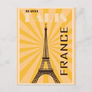 Parijs - reistoestel voor Eiffel Briefkaart