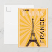  Parijs - reistoestel voor Eiffel Briefkaart (Voorkant / Achterkant)