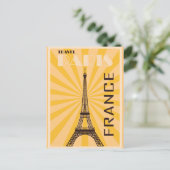  Parijs - reistoestel voor Eiffel Briefkaart (Staand voorkant)