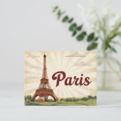 Parijs-reizen Feestdagenkaart (Staand voorkant)