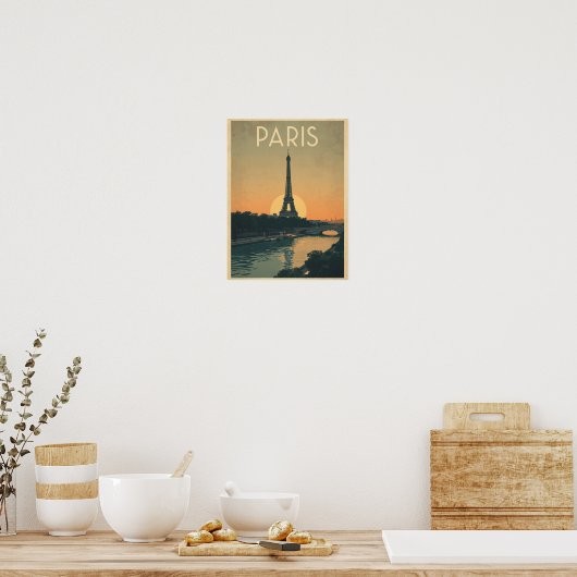 Parijs-reizen Poster (Keuken)