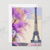 Parijs Reizen Print Wall Art Paris Wall Hanging Ho Feestdagenkaart (Voorkant / Achterkant)