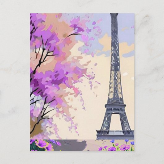 Parijs Reizen Print Wall Art Paris Wall Hanging Ho Feestdagenkaart (Voorkant)