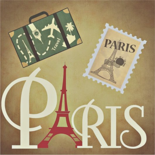 Parijs, reizen sticker (Voorkant)
