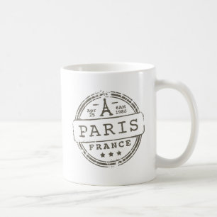 Parijs, Retro Parijs Frankrijk Reizen esthetiek Koffiemok