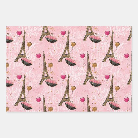 Parijs Romance, Franse stijl Inpakpapier Vel (Voorkant)