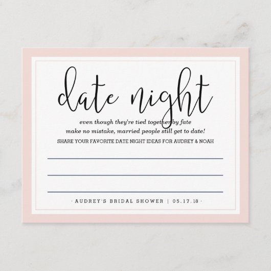 Parijs Romance Vrijgezellenfeest Datum Nachtelijke Advieskaart (Voorkant)