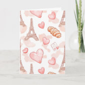 Parijs' Romantische Valentijnsdag Kaart (Voorkant)