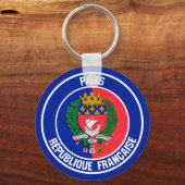 Parijs Rond Embleem Sleutelhanger (Voorkant)