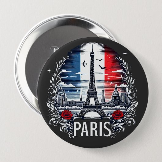 parijs ronde button 4,0 cm (Voorkant /achterkant)