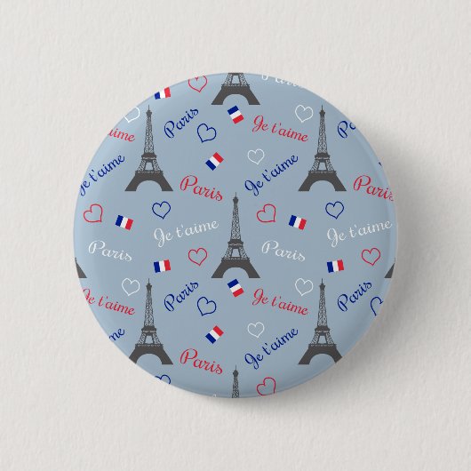 Parijs Ronde Button 5,7 Cm (Voorkant)
