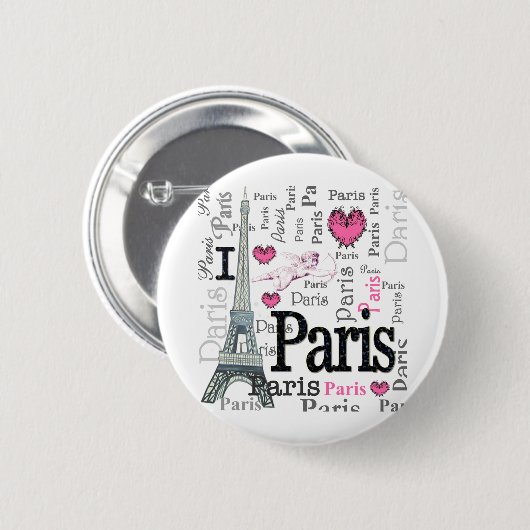 Parijs Ronde Button 5,7 Cm (Voorkant /achterkant)