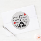 Parijs Ronde Sticker (Envelop)