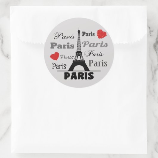 Parijs Ronde Sticker (Tas)