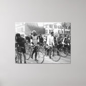 Parijs-Roubaix wielerwedstrijd 1907 kleur Redux Canvas Afdruk (Voorkant)