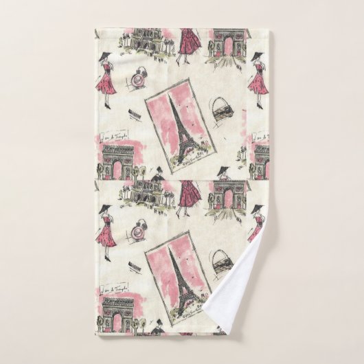 Parijs Roze Bad Handdoek (Handdoek)