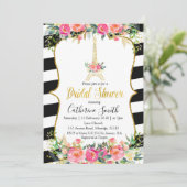 Parijs Roze Bloemen Romantisch Vrijgezellenfeest Kaart (Staand voorkant)