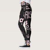 Parijs roze en zwart parijs leggings (Links)
