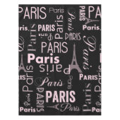 Parijs roze en zwart tafelkleed (Voorkant)