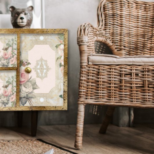  Parijs Roze Floral Franse XL-ontkoppeling Tissuepapier