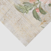  Parijs Roze Floral Franse XL-ontkoppeling Tissuepapier (Detail)