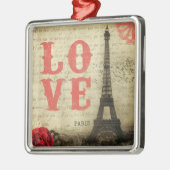  Parijs | Roze Metalen Ornament (Links)