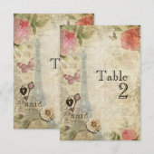  Parijs roze rozen weddenschappen Kaart (Voorkant / Achterkant)