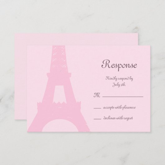 Parijs RSVP (Voorkant / Achterkant)