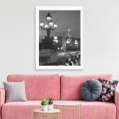 Parijs 's nachts canvas afdruk (Insitu (Woonkamer))