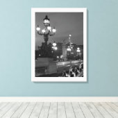 Parijs 's nachts canvas afdruk (Insitu (Houten vloer))