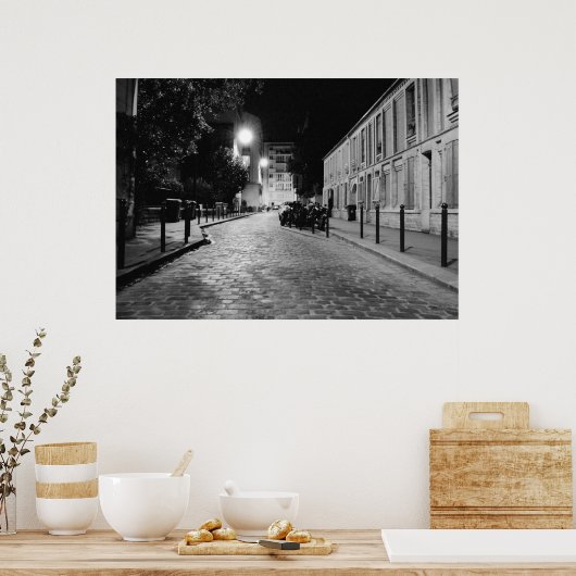 Parijs 's nachts poster (Keuken)