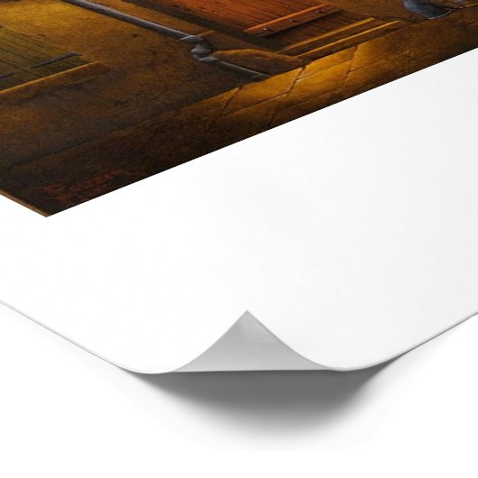 Parijs 's nachts poster (Hoek)