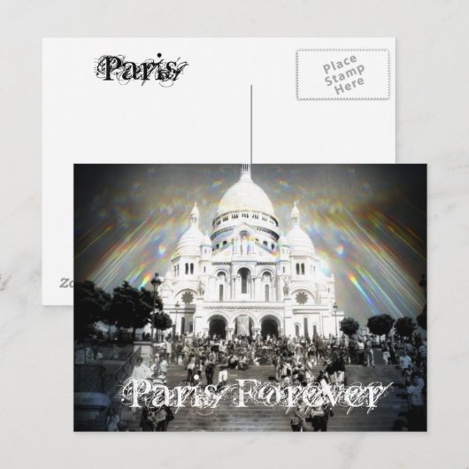 Parijs - Sacré Coeur Briefkaart (Voorkant / Achterkant)