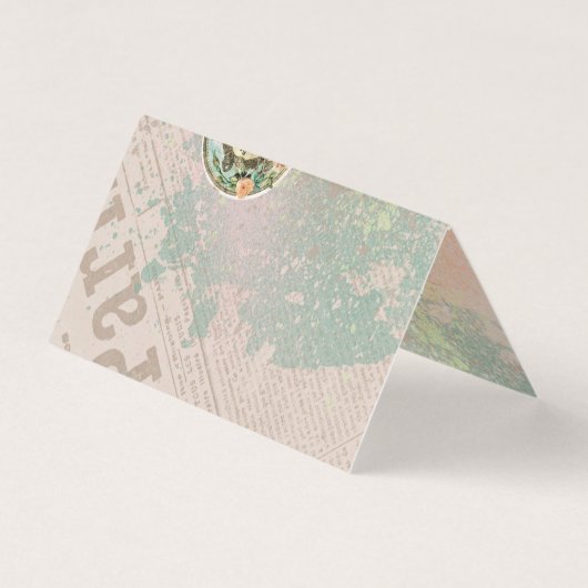 Parijs Shabby Franse juwelen - Hartelijk dank Kaart (Achterkant)