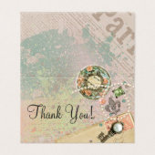  Parijs Shabby Franse juwelen - Hartelijk dank Kaart (Buitenkant ongevouwen)