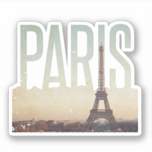 Parijs Simplistic Travel Outline Sticker