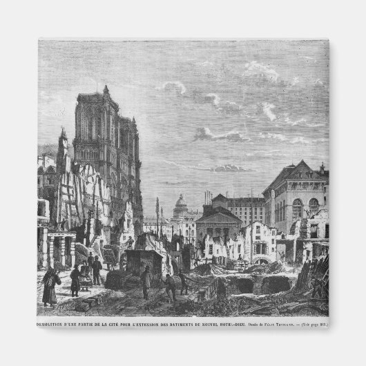 Parijs, sloop van een deel van de Cite Magneet (Voorkant)