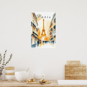 Parijs stad poster