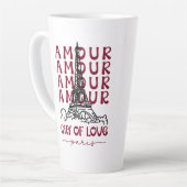 Parijs Stad van de Liefde – Eiffeltoren Latte Mok (Linkerhoek)