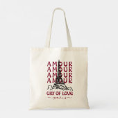 Parijs Stad van de Liefde – Eiffeltoren Tote Bag (Achterkant)