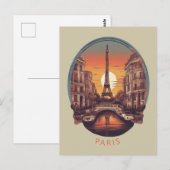 Parijs, Stad van Liefde & Licht Briefkaart (Voorkant / Achterkant)