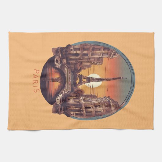 Parijs, Stad van Liefde & Licht Theedoek (Horizontaal)