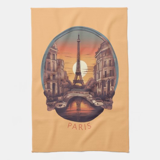 Parijs, Stad van Liefde & Licht Theedoek (Verticaal)