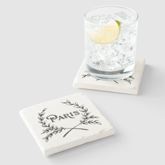 Parijs Stenen Onderzetter (Zijkant)