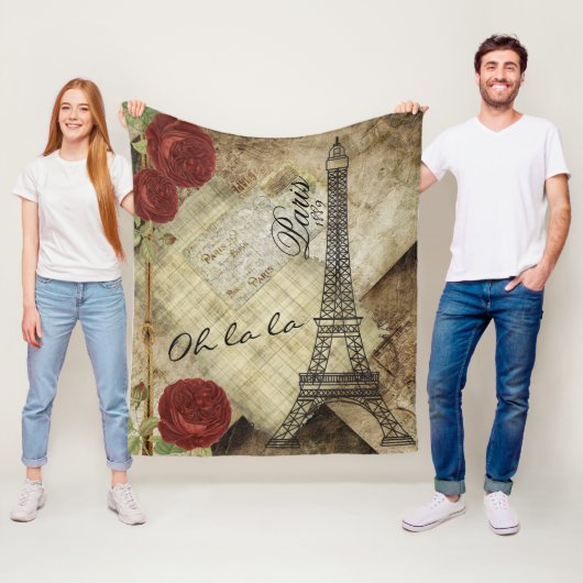 Parijs stijlontwerp Fleece Deken (In situ)