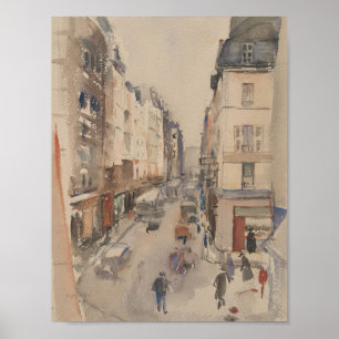 Parijs Straat (1937) Andrus Johan Poster