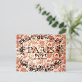 Parijs-teken op Damask Briefkaart (Staand voorkant)