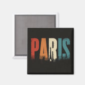 Parijs Tekst en Silhouet Magneet (Voorkant / Achterkant)
